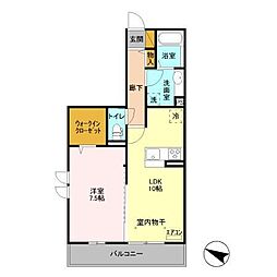 ソラーレ壱番館 1LDKの間取図画像