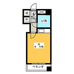 ダイアパレスステーションプラザ船橋 ワンルームの間取図画像