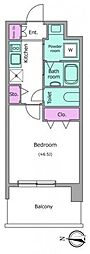 レジディア船橋1 1Kの間取図画像