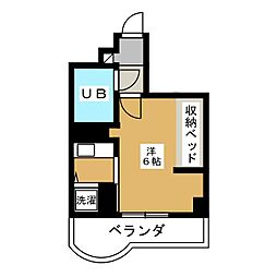 ベルシェ船橋ラマージュ 1Kの間取図画像