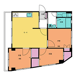 ままがーでん 4階3LDKの間取り