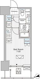 パークアクシス市川 ワンルームの間取図画像