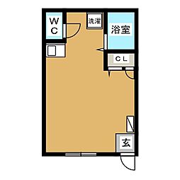 菅野マンション ワンルームの間取図画像
