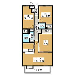 エムズアーク 3LDKの間取図画像