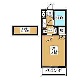 ジュネパレス市川第510 1Kの間取図画像