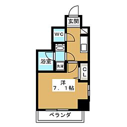 サムティレジデンス市川 1Kの間取図画像