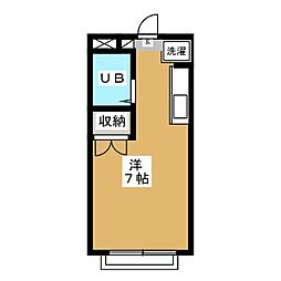 ビートルズスクエア 1Kの間取図画像