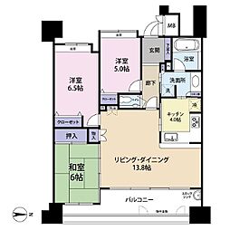 D'クラディア宮崎コートブルク 3LDKの間取図画像