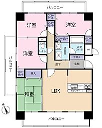 アービス城ヶ崎 4LDKの間取図画像