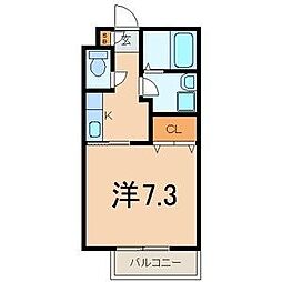 メゾン・ドゥ・ソレイユ 1Kの間取図画像