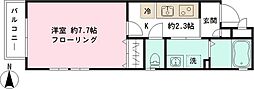 ストーンウェル 1Kの間取図画像