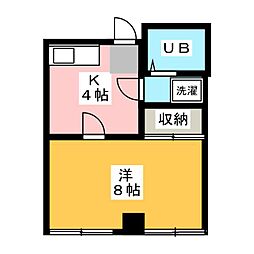ホワイトホーム 1Kの間取図画像