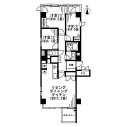 LANAI1521 3LDKの間取図画像