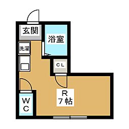 クレスト新小岩 ワンルームの間取図画像