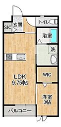 Rainbow Takatsu 1LDKの間取図画像