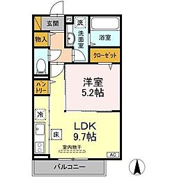 アルヴェアーレ1 1LDKの間取図画像