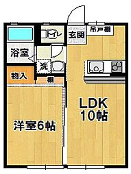 リオメゾン 1LDKの間取図画像