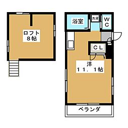 アフェット津田沼 ワンルームの間取図画像