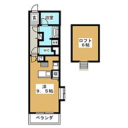ラ・フォレ25 ワンルームの間取図画像