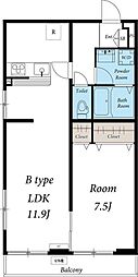 リブリ・ヴォルペ 1LDKの間取図画像