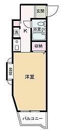 アピス東船橋 1Kの間取図画像