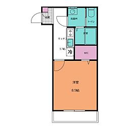 AJ津田沼3 1Kの間取図画像