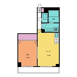 グランデ幕張 1LDKの間取図画像
