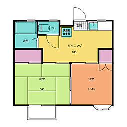 サニーコーポ 2DKの間取図画像