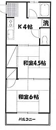 コープアカハマ 2Kの間取図画像