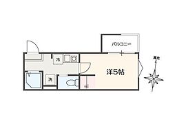 MELLAS京成小岩II 1Kの間取図画像