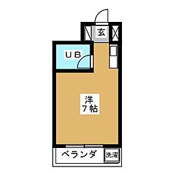 ウエスト北小岩 ワンルームの間取図画像