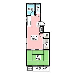 レミントンマンション 1LDKの間取図画像