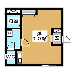 マリーナタカケンビルNo6 ワンルームの間取図画像