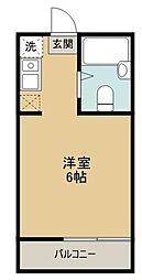 西武池袋線 石神井公園駅 徒歩15分の賃貸アパート 1階1Kの間取り