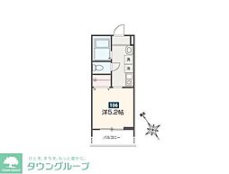 JR武蔵野線 新座駅 徒歩14分の賃貸アパート 1階1Kの間取り