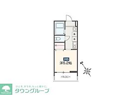 JR武蔵野線 新座駅 徒歩14分の賃貸アパート 2階1Kの間取り