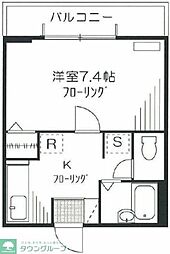 西武池袋線 中村橋駅 徒歩5分の賃貸マンション 3階1Kの間取り