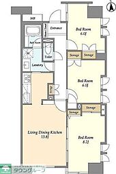 東武東上線 志木駅 徒歩7分の賃貸マンション 12階3LDKの間取り