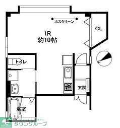 西武多摩湖線 八坂駅 徒歩2分の賃貸マンション 2階ワンルームの間取り