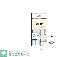 JR武蔵野線 新秋津駅 徒歩8分の賃貸アパート 1階1Kの間取り