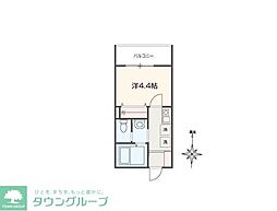 JR武蔵野線 新秋津駅 徒歩8分の賃貸アパート 2階1Kの間取り