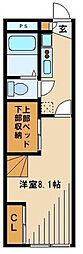 西武池袋線 清瀬駅 徒歩24分の賃貸アパート 2階1Kの間取り