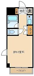 西武新宿線 花小金井駅 徒歩10分の賃貸マンション 1階1Kの間取り