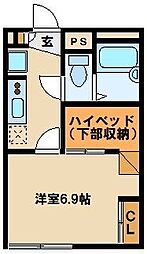 西武池袋線 西所沢駅 徒歩14分の賃貸アパート 1階1Kの間取り