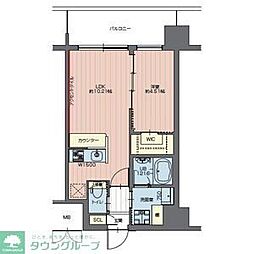 西武池袋線 富士見台駅 徒歩17分の賃貸マンション 2階1LDKの間取り