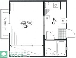 西武池袋線 練馬高野台駅 徒歩14分の賃貸アパート 2階1Kの間取り