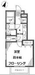 プライムヒルズ新所沢 1Kの間取図画像