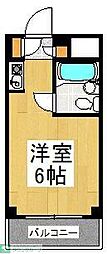 東村山ペガサスビル ワンルームの間取図画像