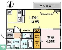 むさし野スクエア 1LDKの間取図画像