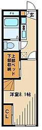 レオパレスセルリアン 1Kの間取図画像